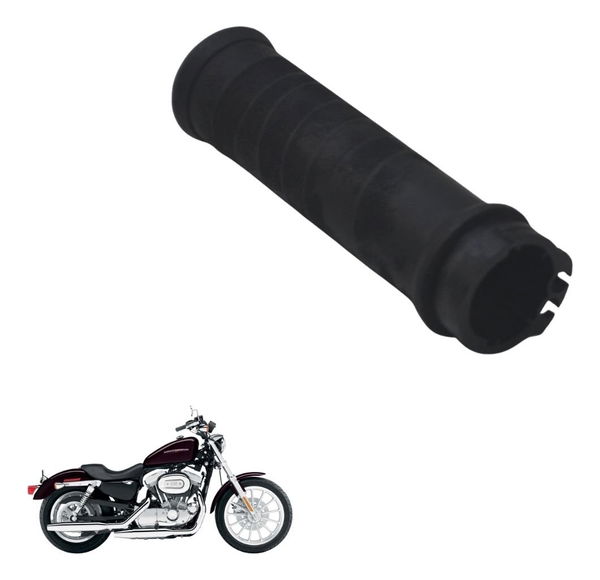 Manopla Dir C/detalhes Harley Xl 883 Sportster 04-06 Origina Preto
