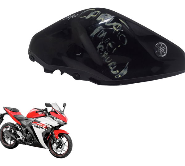 Tampa Tanque Dir C/ Avaria Yamaha Yzf R3 16-19 Original Preto