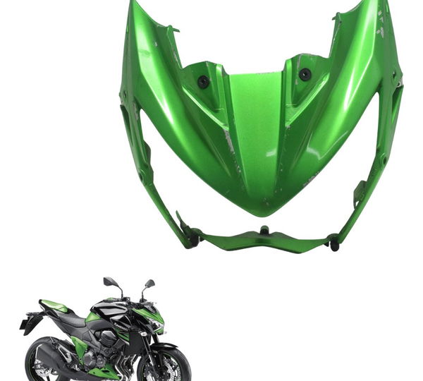 Carenagem Frontal Farol C/ Avaria Kawasaki Z 800 13-17 Orig Verde