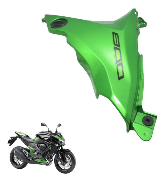 Carenagem Tampa Lateral Esquerda Kawasaki Z 800 13-17 Orig Verde