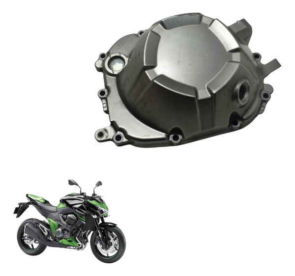 Tampa Motor Embreagem C/ Detalhes Kawasaki Z 800 13-17 Orig Cinza
