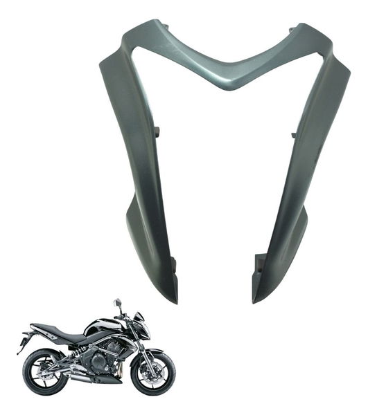 Carenagem Farol C/ Detalhes Kawasaki Er 6n 10-12 Original Cinza