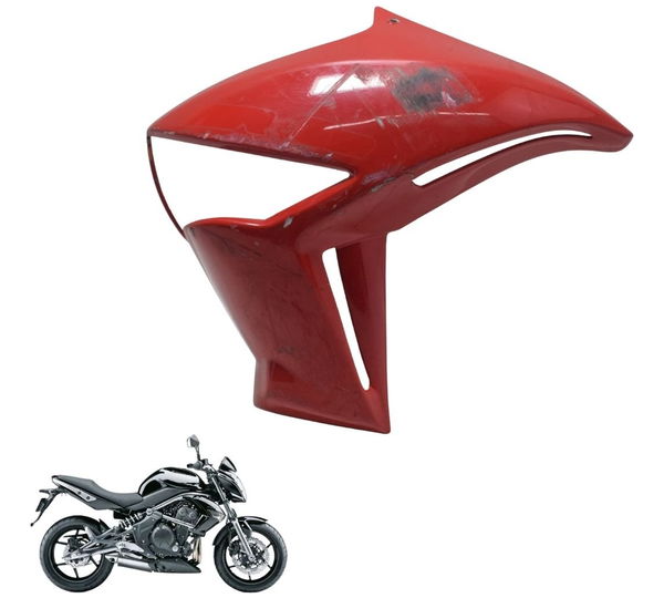 Carenagem Lateral Esquerda C/avaria Kawasaki Er 6n 10-12 Org Vermelho