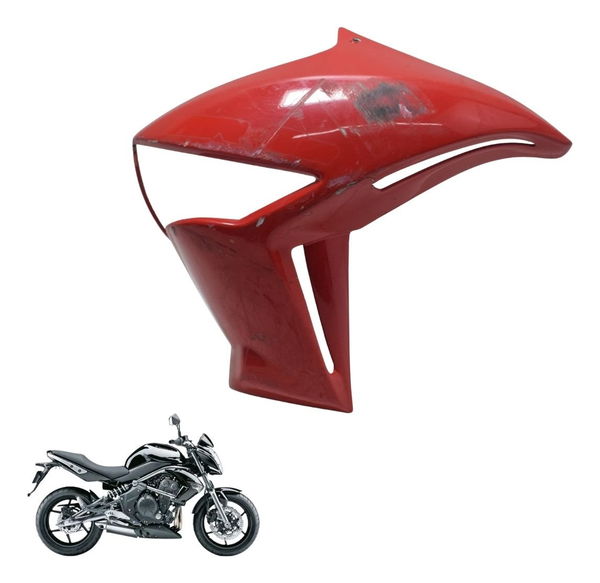 Carenagem Lateral Esquerda C/avaria Kawasaki Er 6n 10-12 Org Vermelho
