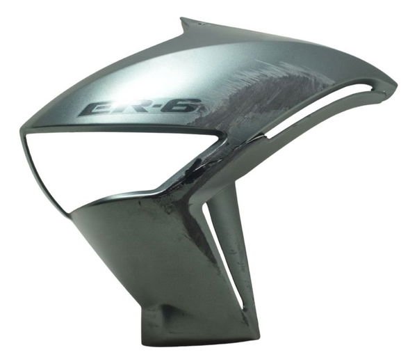 Carenagem Lateral Esquerda C/avaria Kawasaki Er 6n 10-12 Org Cinza-escuro