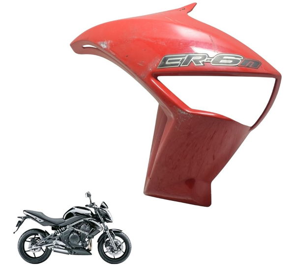 Carenagem Lateral Direita C/detalhes Kawasaki Er 6n 10-12 Vermelho
