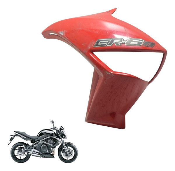 Carenagem Lateral Direita C/detalhes Kawasaki Er 6n 10-12 Vermelho