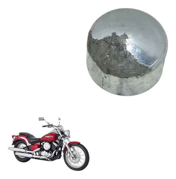 Acabamento Manopla C/avaria Yamaha Drag Star Xvs 650 96-08 Prateado