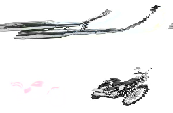 Escapamento C/detalhes Yamaha Drag Star Xvs 650 96-08 Origin