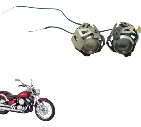 Farol Auxiliar Custom C/avaria Yamaha Drag Star Xvs 650 96-0 Ambos Lados