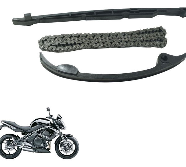 Kit Guia Tensor Corrente Comando Kawasaki Er 6n 10-12 Orig