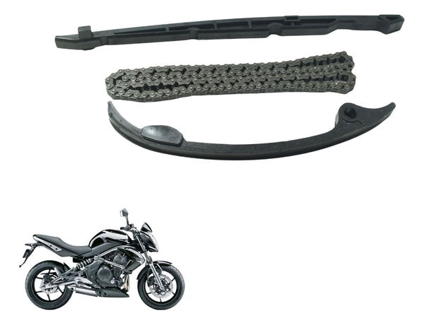 Kit Guia Tensor Corrente Comando Kawasaki Er 6n 10-12 Orig