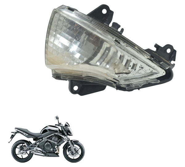 Pisca Dianteiro Esquerdo C/ Avaria Kawasaki Er 6n 10-12 Orig Esquerdo