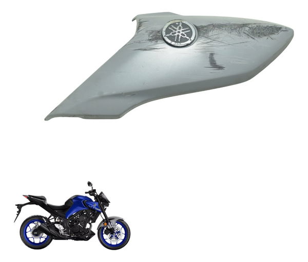 Carenagem Lateral Esq C/detalhes Yamaha Mt 03 20-25 Original Cinza