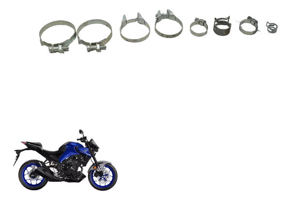 Kit Abraçadeiras Diversas Yamaha Mt 03 20-25 Original
