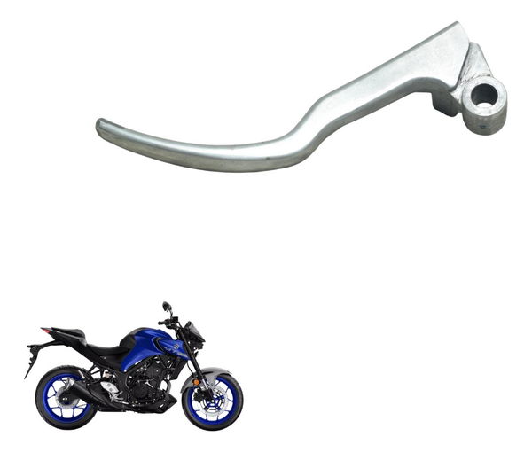 Manete Embreagem C/avaria Yamaha Mt 03 20-25 Original Prateado
