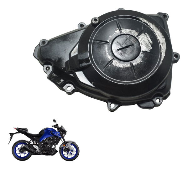 Tampa Motor Esq Estator C/detalhes Yamaha Mt 03 20-25 Origin Preto