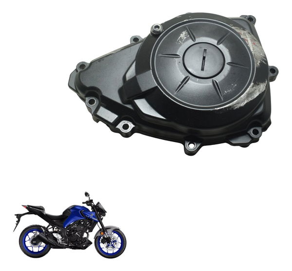 Tampa Motor Esq Estator C/detal Yamaha Mt 03 20-25 Original Preto