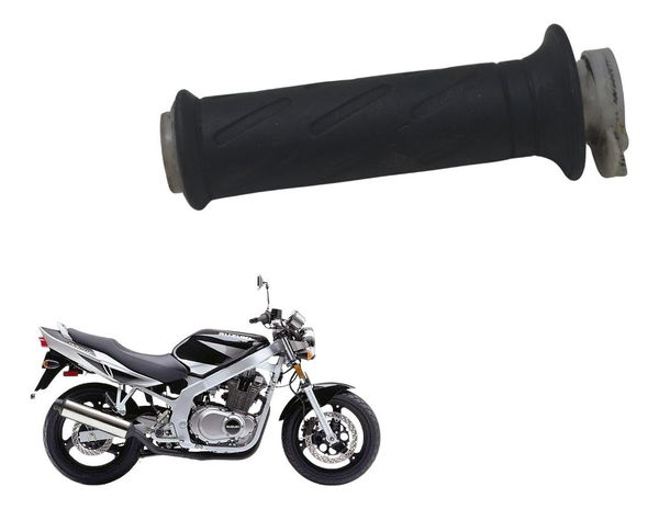 Manopla Dir Acelerador C/ Detalhes Suzuki Gs 500 97-09 Origi Preto