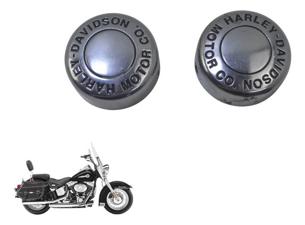Par Acabamento Eixo Roda Tras Harley Softail Heritage 07-10