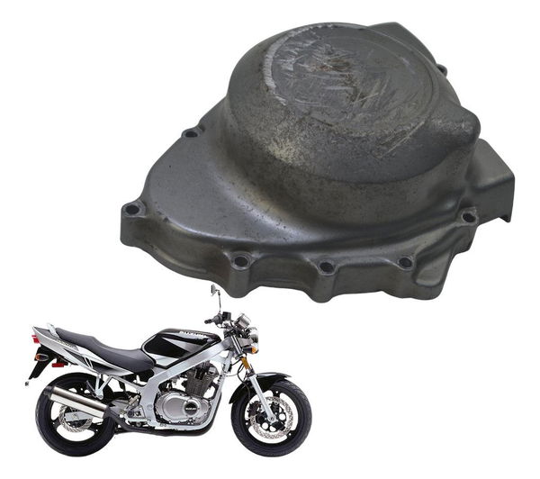 Tampa Estator Motor Esq C/detal Suzuki Gs 500 97-09 Original Cinza-escuro