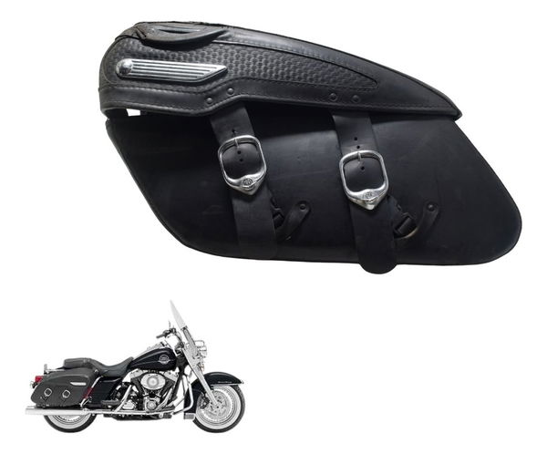 Alforge Esquerdo C/ Deta Harley Touring Road King 08-11 Orig Preto