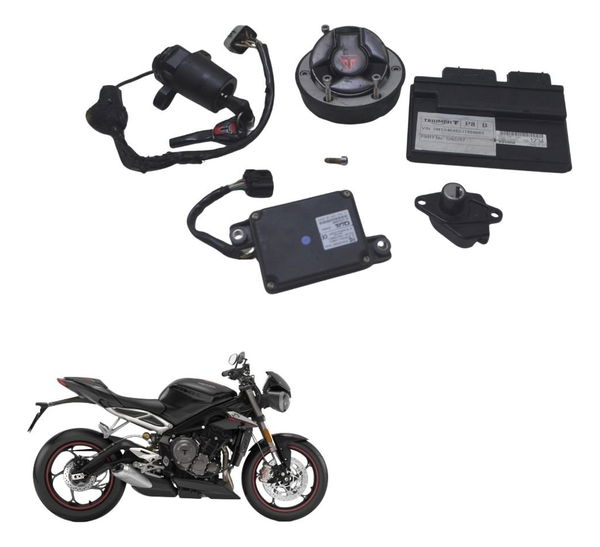 Kit Chave Ignição C/ Avar Triumph Street Triple 765 Rs 18-23
