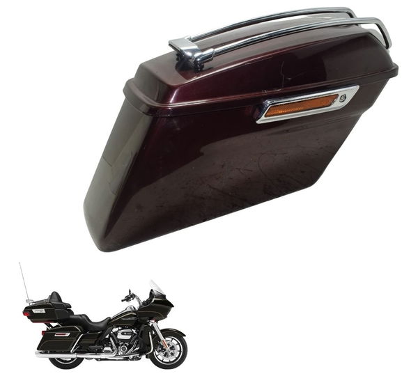 Alforge Direito C/ Detalhes Harley Road Glide Touring 17-20 Preto