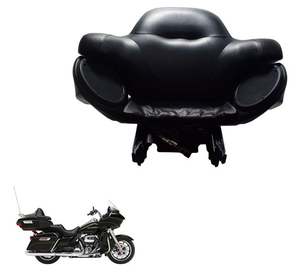 Baú Tour Pack C/ Detalhes Harley Road Glide Touring 17-20 Preto