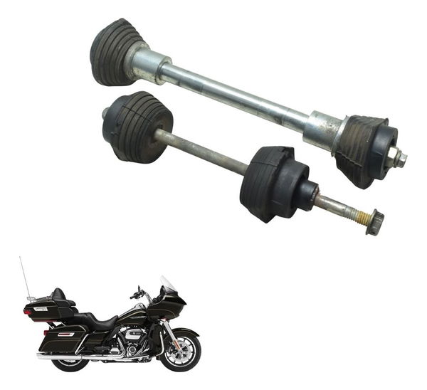 Jogo Coxim Suporte Motor Harley Road Glide Touring 17-20
