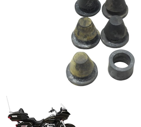 Jogo Borracha Tampa Lateral Harley Road Glide Touring 17-20