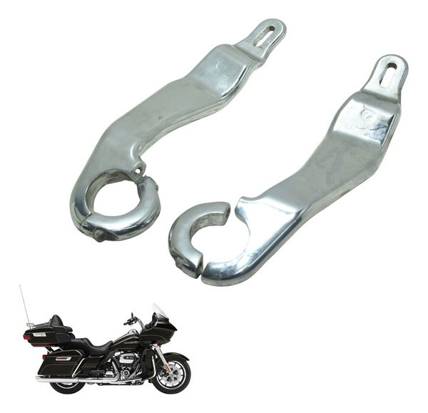 Par Suporte Carenagem Harley Road Glide Touring 17-20 Prateado