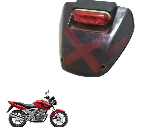 Lanterna Tras Paralela S/ Plug Honda Cbx 250 Twister 02-08