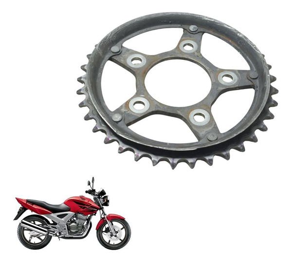 Coroa 37 Dentes Paralelo Honda Cbx 250 Twister 02-08