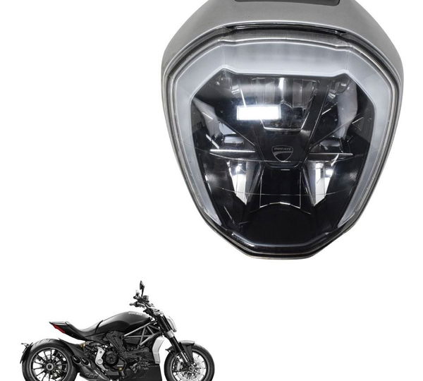 Farol C/ Detalhes Ducati X Diavel S 16-22 Original Ambos Lados
