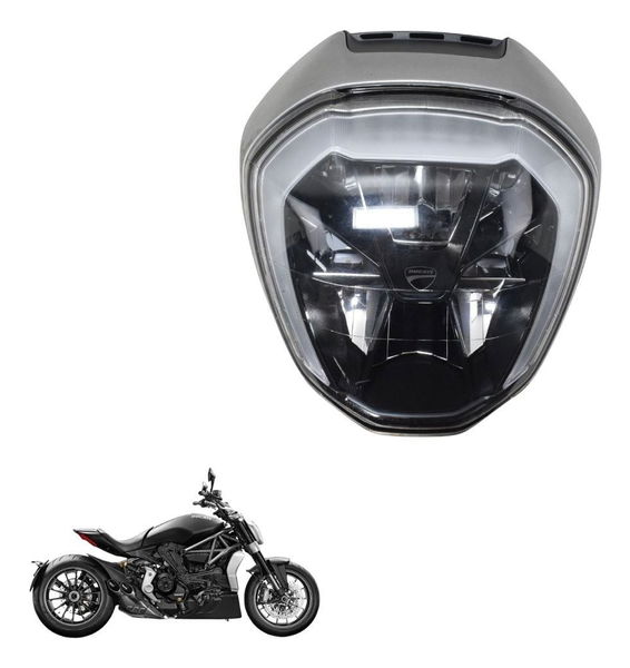 Farol C/ Detalhes Ducati X Diavel S 16-22 Original Ambos Lados