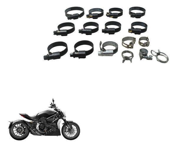 Kit Abraçadeiras Diversas Ducati X Diavel S 16-22 Original