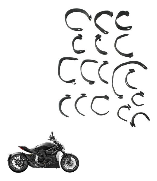 Kit Abraçadeira Borracha Ducati X Diavel S 16-22 Original
