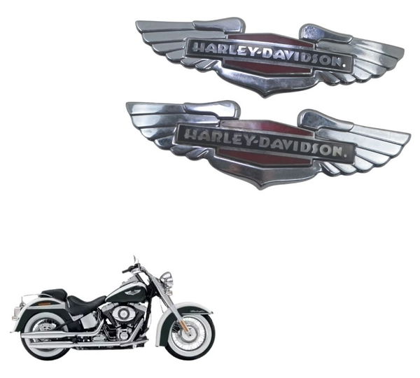 Par Emblema Tanque Harley Softail Deluxe 11-15 Original