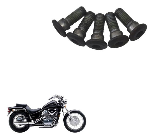 Jogo Parafuso Disco Freio Dianteiro Honda Shadow 600 98-05