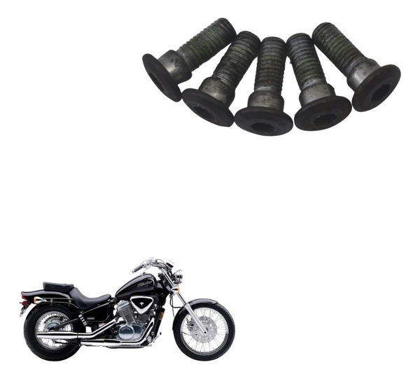 Jogo Parafuso Disco Freio Dianteiro Honda Shadow 600 98-05