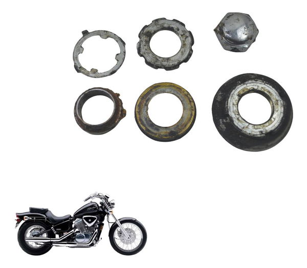 Kit Porca Mesa Inferior Honda Shadow 600 98-05 Original