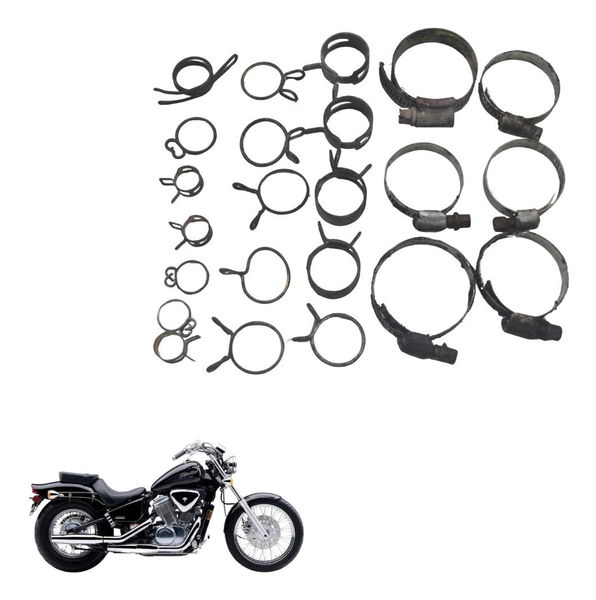 Kit Abraçadeiras Diversas Honda Shadow 600 98-05 Original