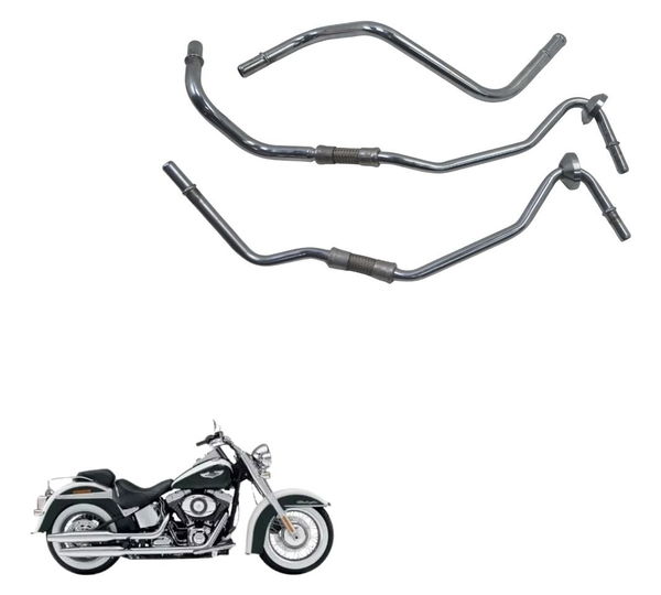 Jogo Conexão Óleo Harley Softail Deluxe 11-15 Original