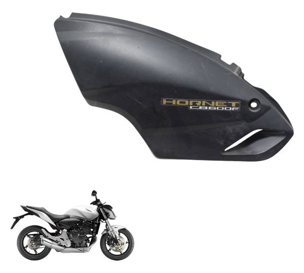 Carenagem Lateral Esq C/ Avaria Honda Cb 600f Hornet 12-14 Preto