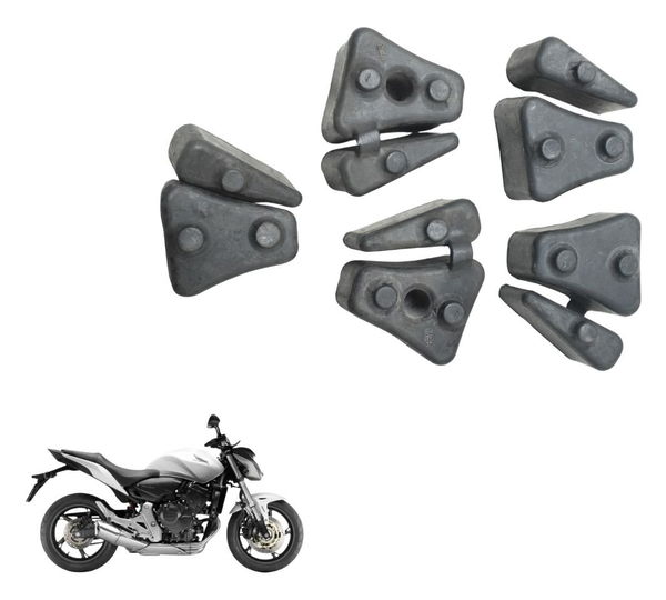 Jogo Coxim C/ Detalhes Honda Cb 600f Hornet 12-14 Original