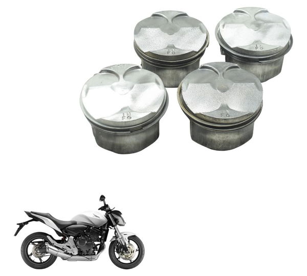 Jogo Pistão E Anéis C/detalh Honda Cb 600f Hornet 08-14 Orig