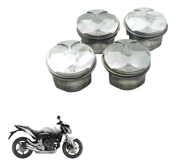 Jogo Pistão E Anéis C/detalh Honda Cb 600f Hornet 08-14 Orig