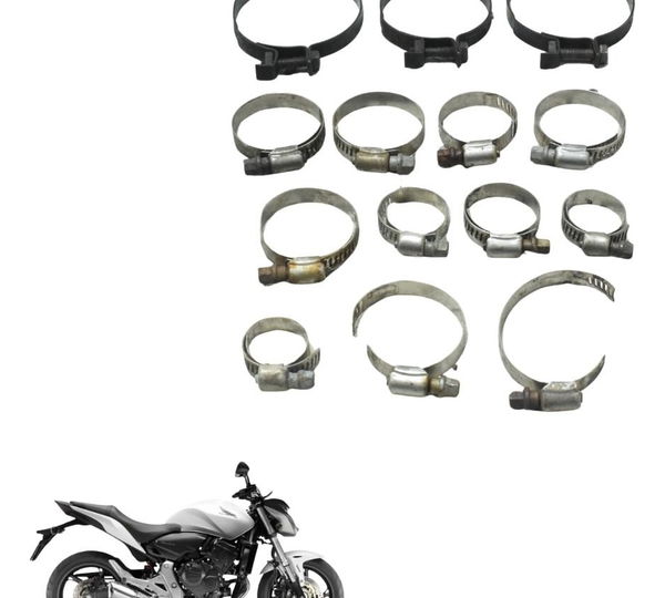 Kit Abraçadeiras Diversas Honda Cb 600f Hornet 12-14 Orig