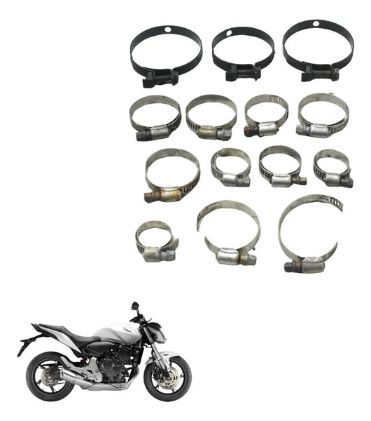 Kit Abraçadeiras Diversas Honda Cb 600f Hornet 12-14 Orig